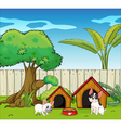 The two cute dogs vector image