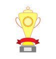 Cup and ribbon reward Cup and ribbon reward vector image