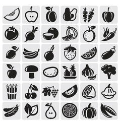 Fruit and Vegetables set vector image
