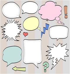 Comic speech bubbles vector image