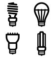 Ecology lamp pictograms vector image