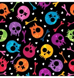 Skulls seamless pattern vector image