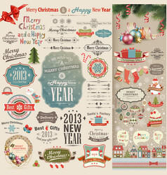 Christmas vintage Scrapbook vector image