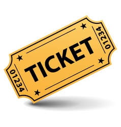 Yellow ticket vector image