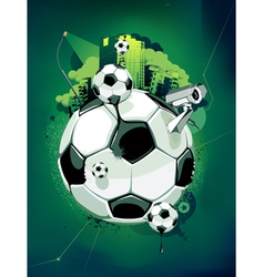Funky football background vector image