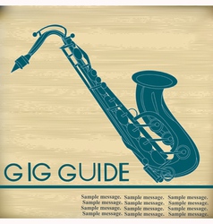 Retro Saxophone vector image