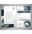 Business stationery template turquoisee vector image