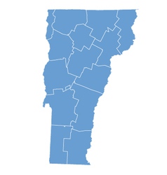 State Map of Vermont by counties vector image