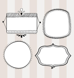 Decorative hand-drawn frames vector image