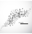 Abstract background with tunes vector image