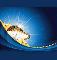 Abstract casino background with roulette and vector image