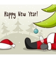 Drunk Santa Claus vector image