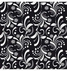 Seamless background black and white vector image