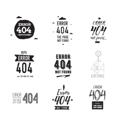 404 error web page design page not found vector image