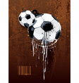 Liquid graffiti football vector image