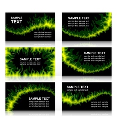 Set of six Fiery cards vector image