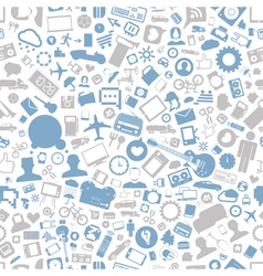 Different lifestyle stuff seamless background vector image