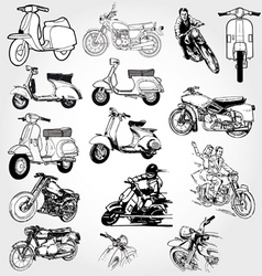 Scooter sketches vector image