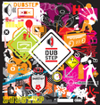 Dubstep flyer design elements vector image