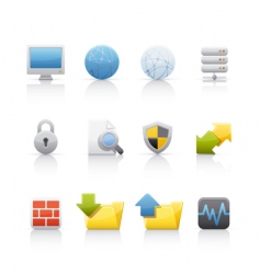 Icon set web and internet vector image
