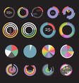 Circle chart templates collection vector image
