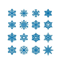Snowflakes icon collection vector image