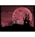 Halloween poster with zombie background EPS 8 vector image