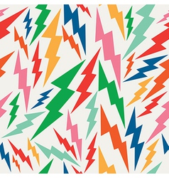 Colorful retro bolt seamless pattern vector image