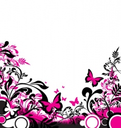 Flowers and butterflies vector image
