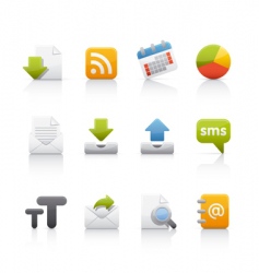 Icon set web and internet vector image
