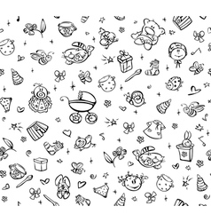 Baby pattern vector image