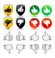 Hand gesture set 1 thumbs vector image