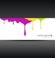 Banner colorful paint dripping vector image