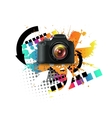 Modern digital camera vector image