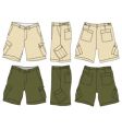Men cargo shorts vector image