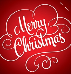 MERRY CHRISTMAS hand lettering vector image