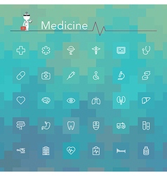 Medicine Line Icons vector image