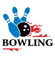 Bowling symbol vector image