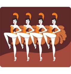 Showgirls vector image