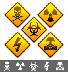 Warning signs vector image