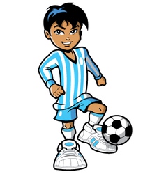 Cartoon soccer football player vector image