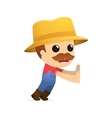 Funny cartoon farmer vector image
