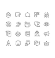 Line Agile Development Icons Line Agile Development Icons vector image