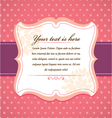 Cute vintage frame vector image