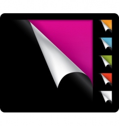 Page curled corners vector image
