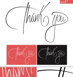Thank You typography set vector image