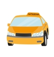 Taxi yellow car isolated on white vector image