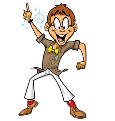 Party dancing disco man vector image