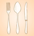 Rough Cutlery vector image