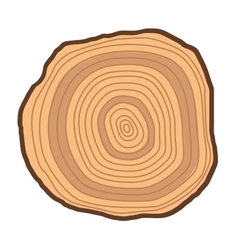 Tree trunk rings texture isolated Royalty Free Vector Image